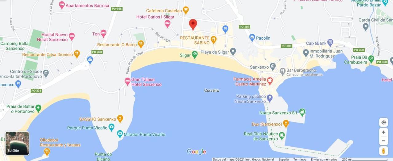 Desconectaengalicia Castelao, 50M Playa Silgar Lejlighed Sanxenxo Eksteriør billede